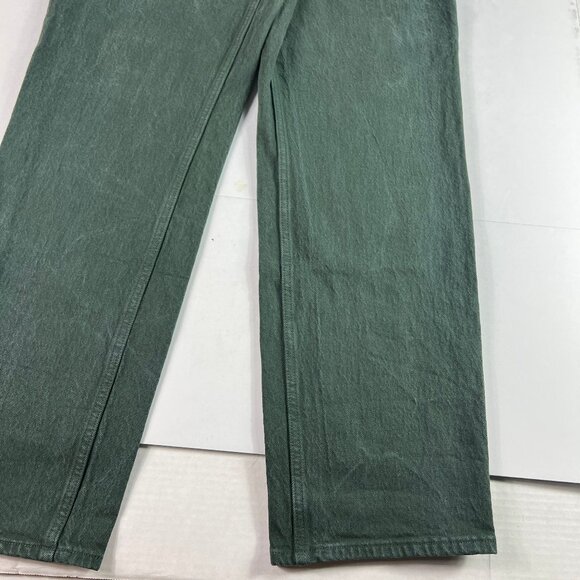 Abercrombie Fitch Jeans Womens 31x32* 90s Straight High Rise Green Denim Tag 30L - Picture 3 of 16